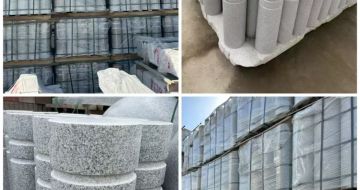 海东 芝麻白花岗岩挡车柱、隔离柱多少钱