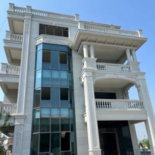 海东 芝麻白花岗岩别墅外墙干挂效果展示
