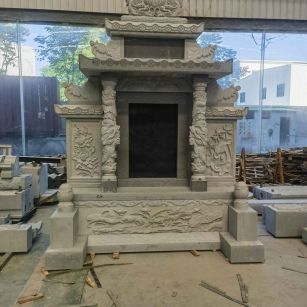 海东 芝麻灰高档墓碑、土墓，一套也支持定做
