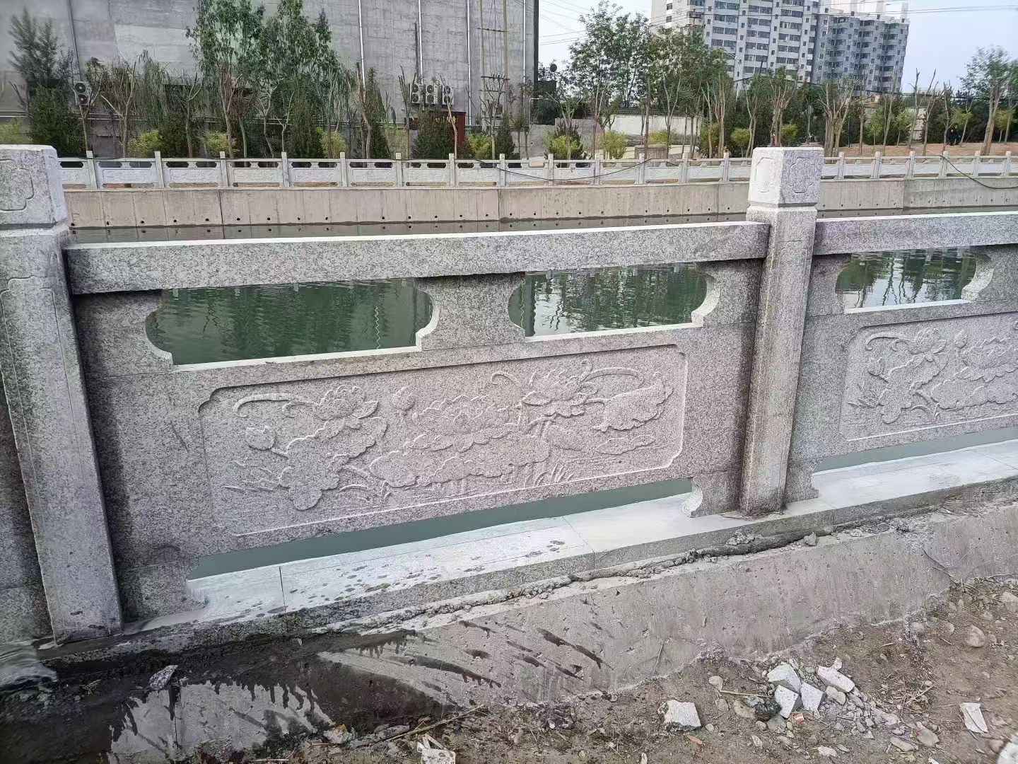 海东 芙蓉白大花桥梁、河道,石材栏杆、围栏、护栏