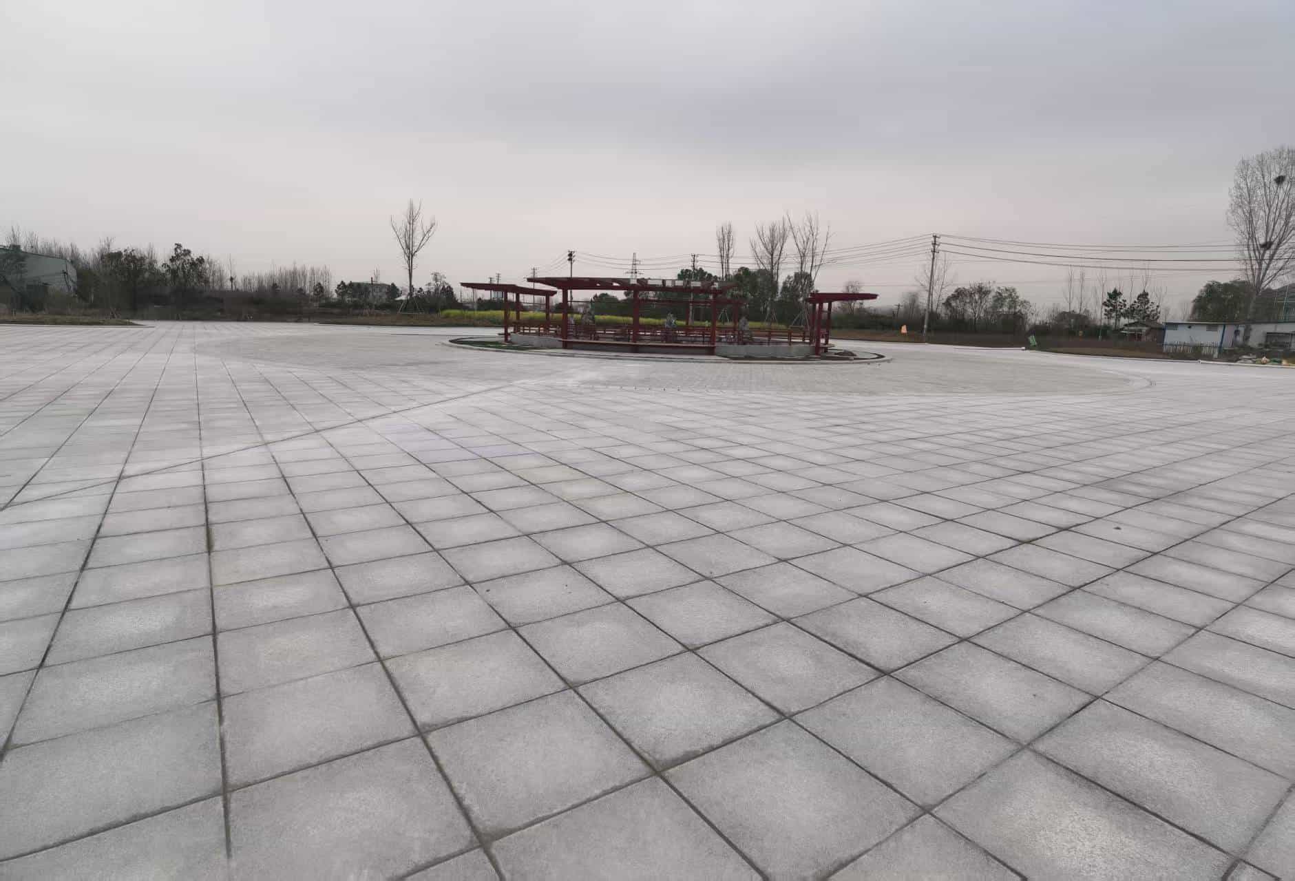 海东 芝麻白火烧面-公园广场地铺效果