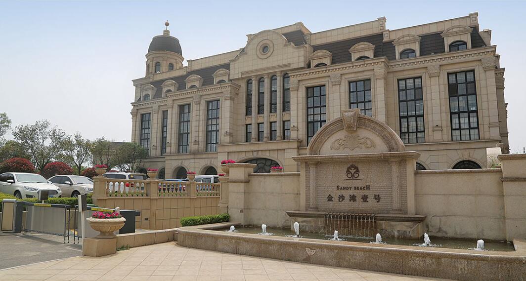 海东花岗岩黄金麻建筑外墙干挂案例
